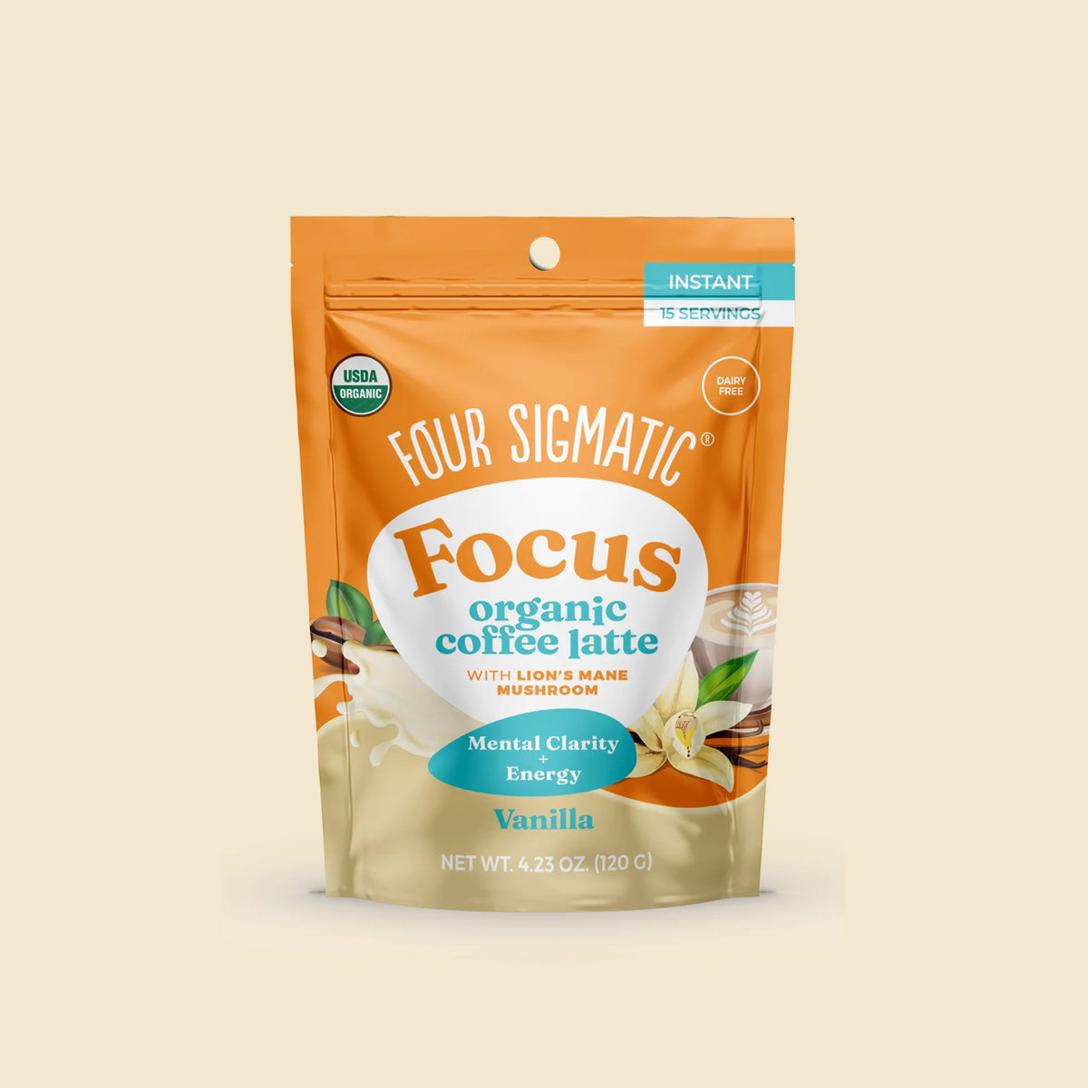 Focus Organic Coffee Latte - Vanilla